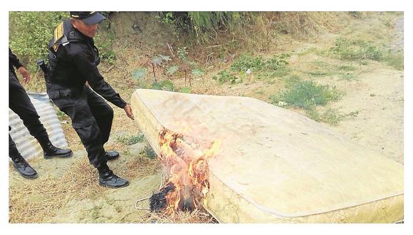 Decomisan colchones en condiciones insalubres e incineran en Tambogrande
