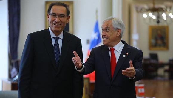 Martín Vizcarra se reúne con Sebastián Piñera en II Gabinete Binacional Chile-Perú