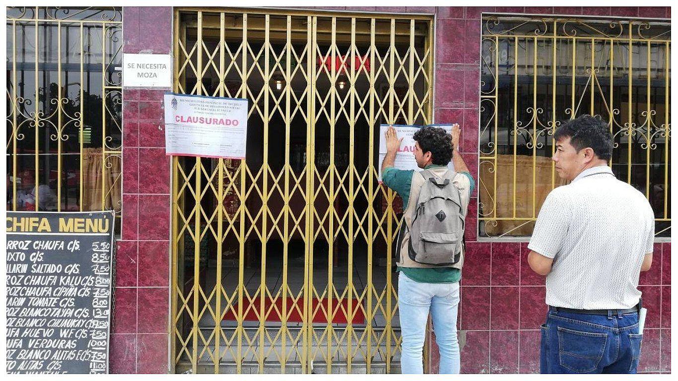 Cierran chifa por presencia de insectos y roedores 