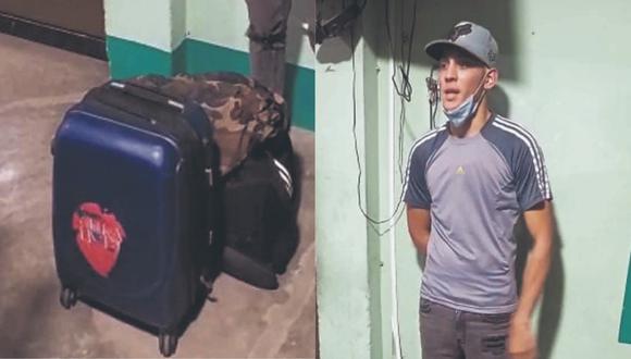 Kehiber Rivero Zambrano había sido detenido por policías con más de 15 kilos de marihuana que llevaba camuflados en dos equipajes.