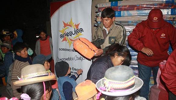 Solo ocho distritos atendidos por heladas en Arequipa