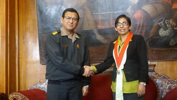 Cusco: Nuevo jefe policial se reúne con presidenta de la Corte Superior de Justicia