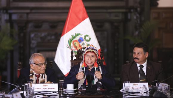 El presidente Pedro Castillo sostuvo una reunión con los alcaldes electos de la región Pasco en Palacio de Gobierno. (Foto: Presidencia)