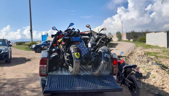 Motocicletas robadas fueron recuperadas por la Policía