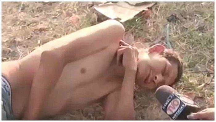 YouTube: Reportera causa polémica por entrevistar así a hombre atropellado (VIDEO)