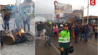 Paro en Huancayo inicia con bloqueo en puente Quebrada Honda (VIDEO)