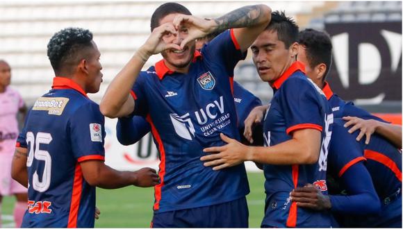 El uruguayo Santiago Silva y el colombiano Yorleys Mena (dos) marcaron en la victoria del cuadro vallejiano en el Grupo B. (Foto: Club UCV)