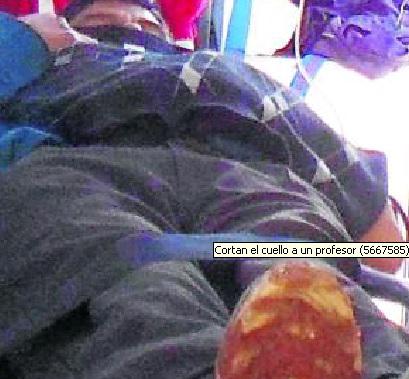 Profesor sale de fiesta de promoción y le cortan el cuello