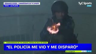 Policía argentina disparó balas de goma en estadio: camarógrafo reveló cómo fue agredido