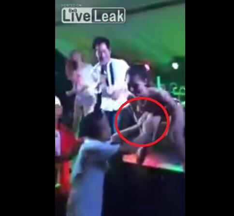Video: Esto le pasa a un hombre comprometido por coquetear con bailarina