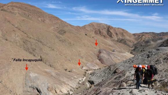 Hay 105 fallas geológicas entre Arequipa y Moquegua, según el Ingemmet