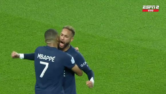 Neymar anotó el gol de la ventaja de PSG frente al Marsella. (Foto: Captura)