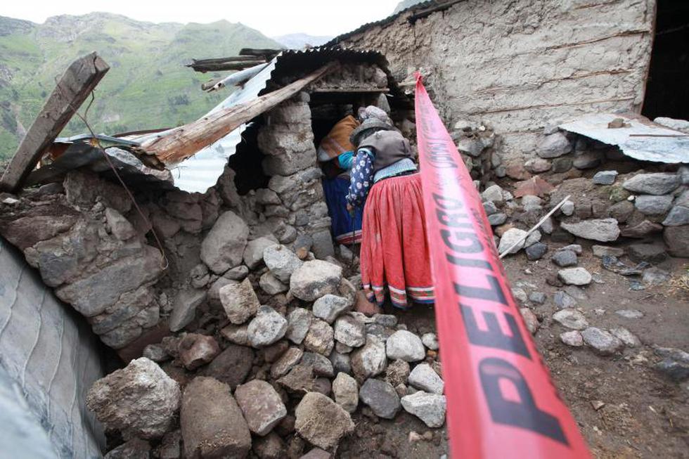 Maca, pueblo castigado por sismos y derrumbes