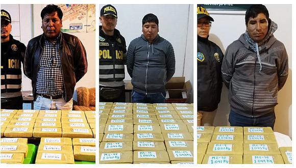 Detienen a tres sujetos por transportar más de 149 kilos de droga en Juliaca (FOTOS) 