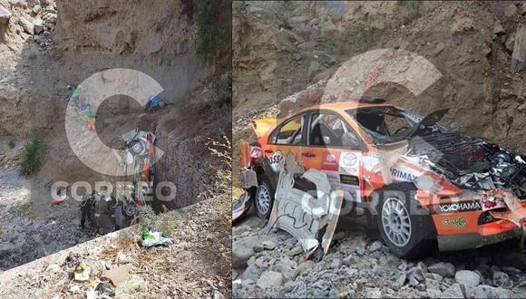 Caminos del Inca: Raul Orlandini sufrió  aparatoso choque y así quedó su auto (FOTOS)