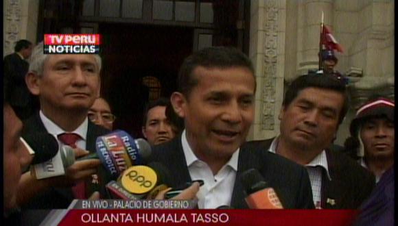 Humala: Gobierno no tiene ánimo de confrontar sino de dialogar