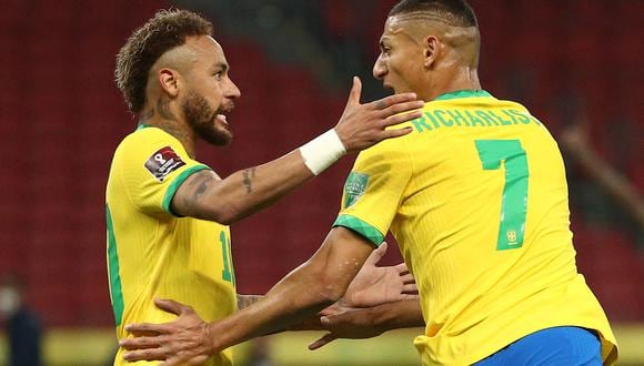 Neymar y Richarlison fueron figuras en la última fecha doble por Eliminatorias rumbo a Qatar 2022. (Foto: EFE)