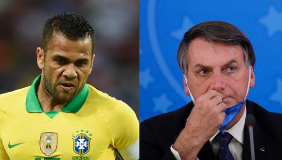 Dani Alves criticó a Jair Bolsonaro por su postura ante el coronavirus (Foto: AFP)