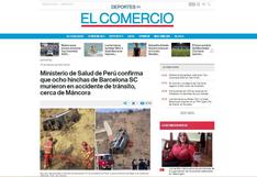 Así informó la prensa de Ecuador sobre muerte de hinchas del Barcelona SC en Perú (FOTOS)