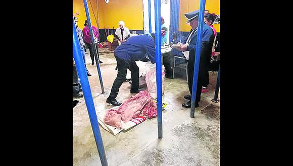 Policía municipal de Pisco decomisa carne de cerdo