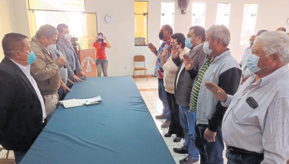 Ayer juramentaron después de las elecciones. Milward Ortega Dongo pidió trabajar en unidad por el agro. (Foto: Difusión)