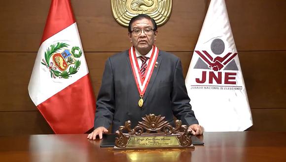 Jorge Salas Arenas, presidente del JNE, pidió ir a votar de manera ordenada el 11 de abril. (JNE)