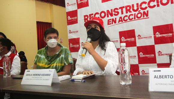 Amalia Moreno fue retirada del cargo de directora ejecutiva de la Autoridad para la Reconstrucción con Cambios. (Foto: @hrprensa)