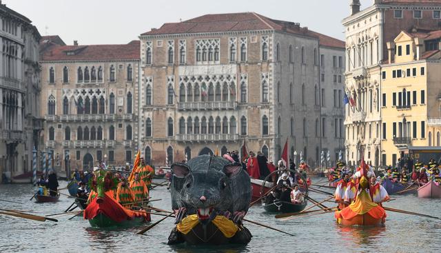 El carnaval de Venecia tiene lugar hasta el 25 de febrero de 2020. (AFP)