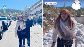 Magaly Medina y su esposo se escaparon a Park City de EE.UU. y se divierten en la nieve (FOTOS)