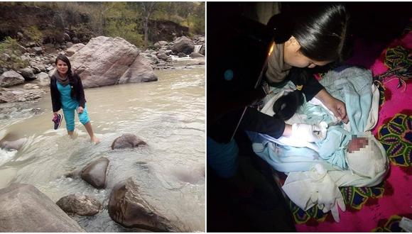 Enfermera caminó un largo camino y cruzó un río para vacunar a bebé recién nacido
