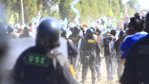 Tía María: Ocho policías de la USE heridos en enfrentamientos (Videos)