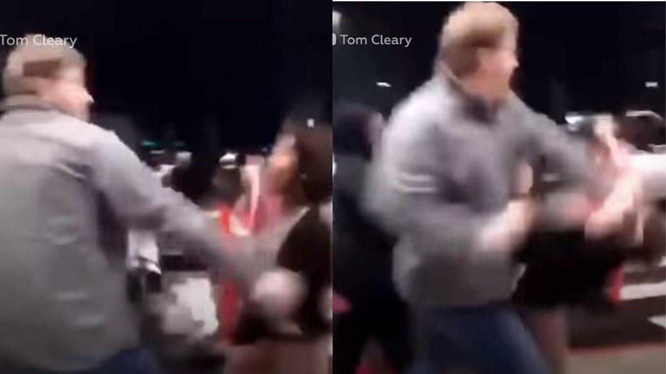 Hombre de casi dos metros tumba con un puñete a niña de 11 años (VIDEO)