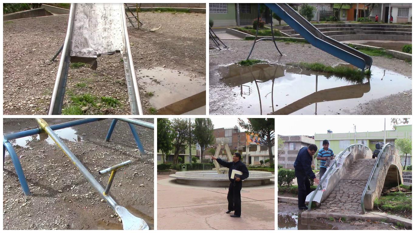 Parque infantil de  Siglo XX es un peligro para menores  (VIDEO)