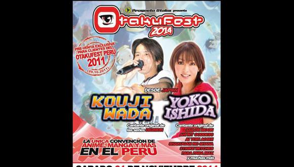 Otakufest 2014: Confirman que Kouji Wada y Yoko Ishida cantarán en el evento