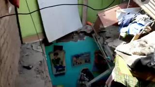 Lambayeque: Cinco miembros de una familia terminan heridos tras una pared sobre su casa (VIDEO)