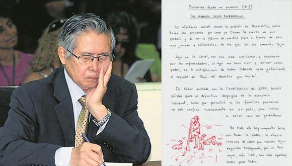 Alberto Fujimori saluda a los padres del Perú en su día