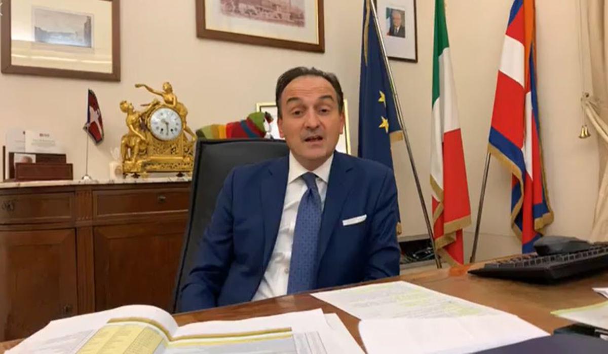 Presidente de Piamonte, Alberto Cirio, anuncia que se contagió de coronavirus. (Foto: captura)
