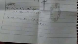 “Lo siento, vio algo que no debía ver”: Madre encuentra a su hijo de dos años muerto y una carta al lado