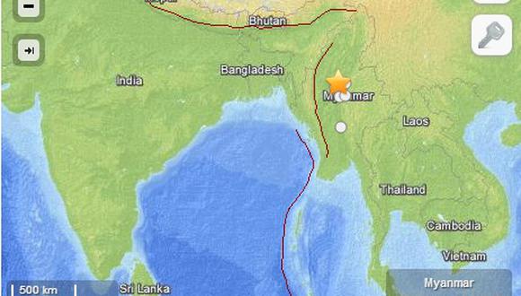 Terremoto de 6.6 grados remece Birmania