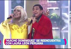 Huicho Domínguez se reencuentra con su “tesorito”: Laura León peruana (VIDEO)