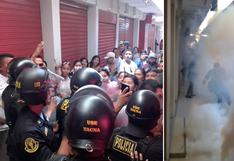 Tacna: PNP lanza bombas lacrimógenas en mercadillo Bolognesi tras operativo