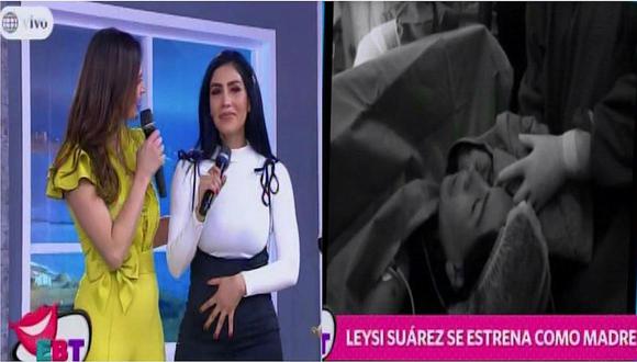 Leysi Suárez lloró al ver un video del nacimiento de su hija 