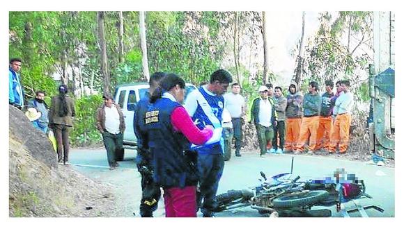 Identifican a motociclista que falleció en accidente en Huarmaca