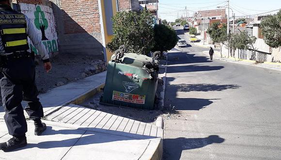 Municipio reporta quema de contenedores en Alto Selva Alegre