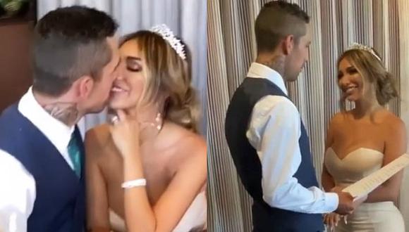 Paula Manzanal se casó en Australia con el hermanastro de su expareja (VIDEO)