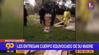 Hijos enterraron cuerpo equivocado pensando que era su madre en Piura (VIDEO)